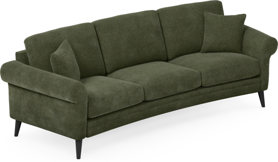 Eden - 3-sits soffa svängd - Grön