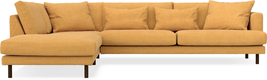 Harper - 3-sits soffa med divan vänster - Gul