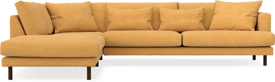 Harper - 3-sits soffa med divan vänster - Gul