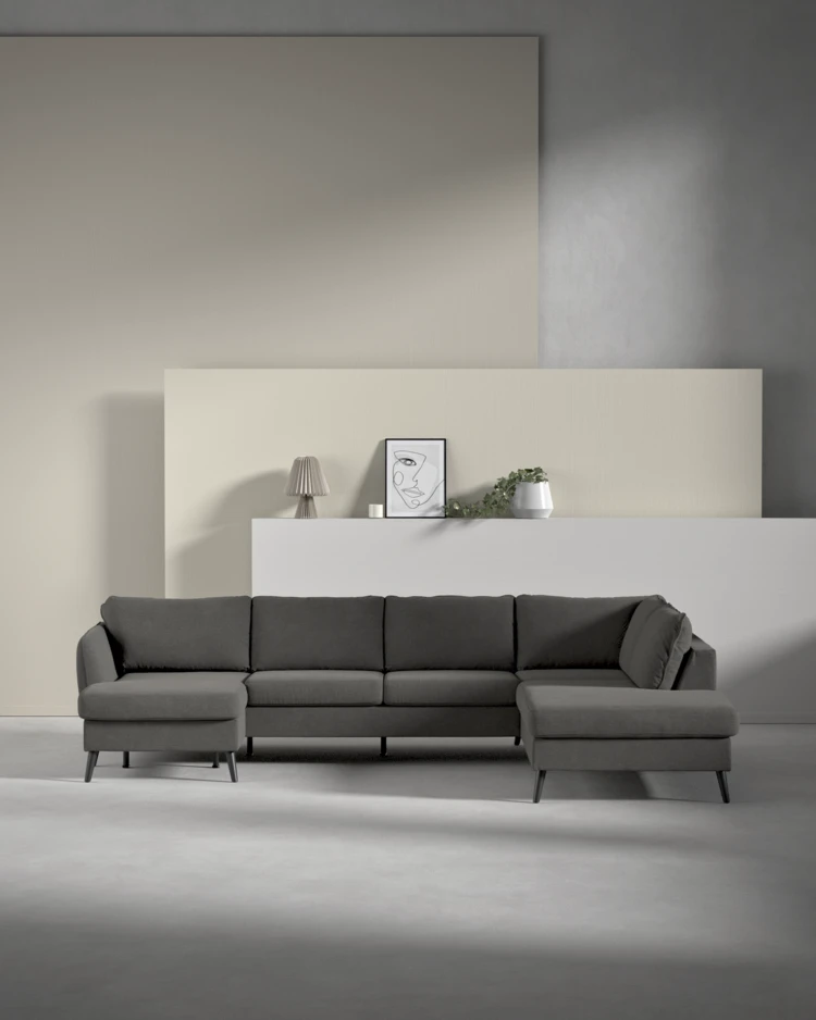 County - 3-sits soffa med schäslong vänster och divan höger - inspiration