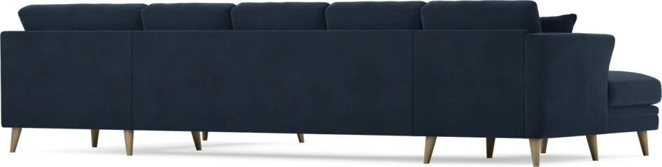 Eden - 3-sits soffa med schäslong vänster och divan höger - Blå