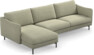 Madison Lux - 3-sits soffa med schäslong vänster - Grön