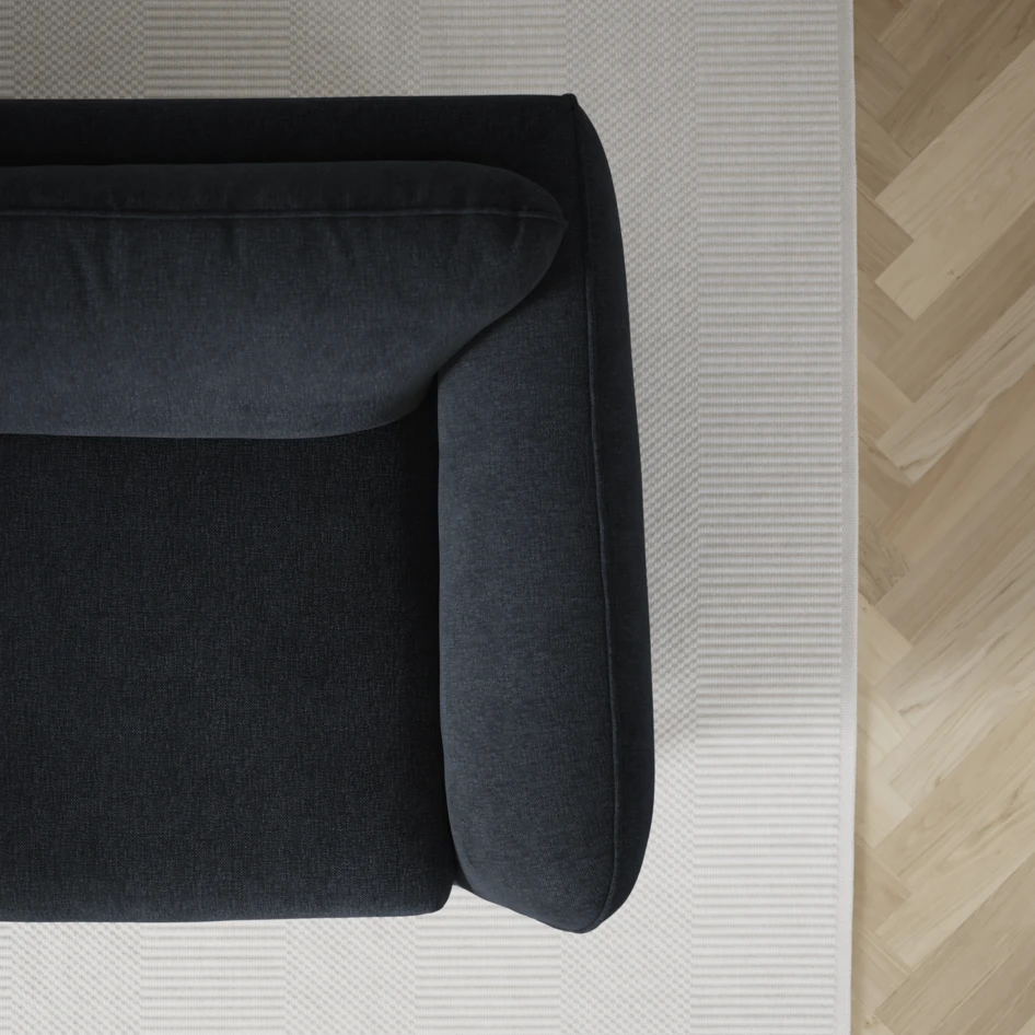 Madison - 2-sits soffa med divan höger - Blå
