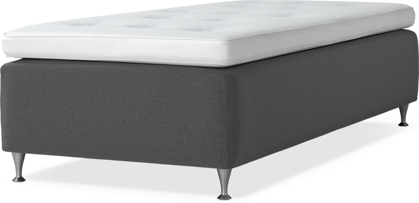 Delux Dream - Ramsäng, enkelsäng med bäddmadrass - Grå