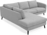 Madison - 2-sits soffa med divan vänster - Grå