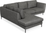 Madison - 2-sits soffa med divan vänster - Grå