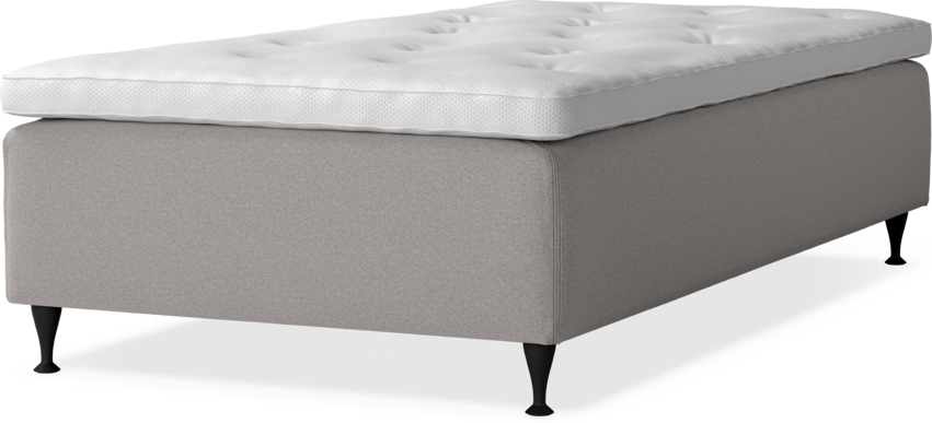 Delux Dream - Ramsäng, enkelsäng med bäddmadrass - Grå