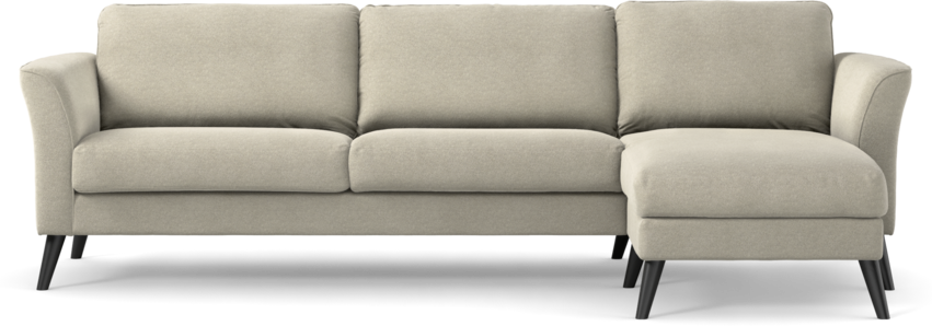 Bridge - 3-sits soffa med schäslong höger - Grå