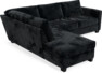 Friday - 2,5-sits soffa med divan vänster - Blå