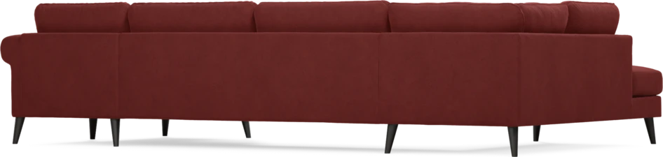 Bridge - 3-sits soffa med divan vänster och schäslong höger - Röd
