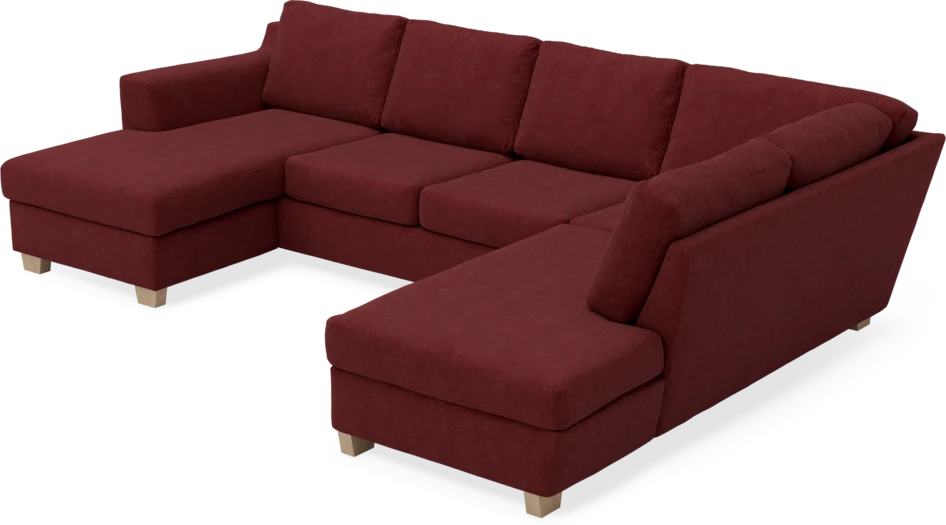 Friday - 3-sits soffa med schäslong vänster och divan höger - Rosa