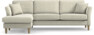 Eden - 2,5-sits soffa med schäslong - Beige