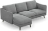 Madison Lux - 2-sits soffa med schäslong vänster - Grå