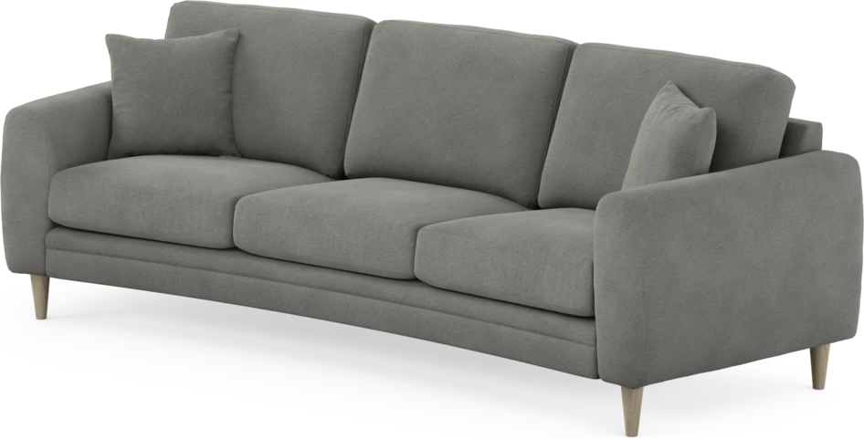 Eden - 3-sits soffa svängd - Grå