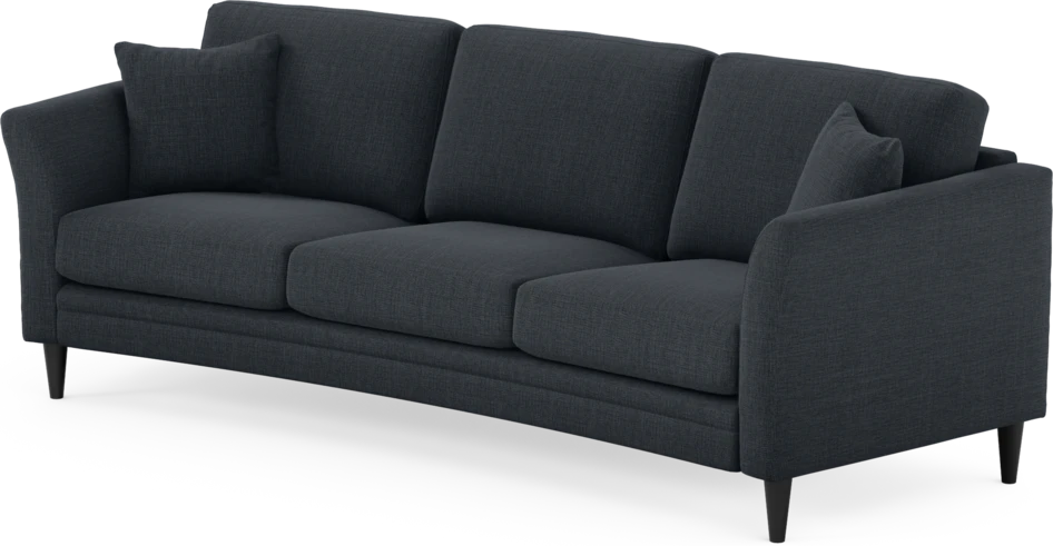 Eden - 3-sits soffa svängd - Blå