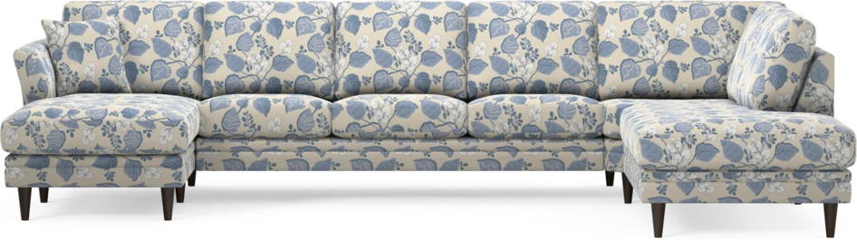 Eden - 3-sits soffa med schäslong vänster och divan höger - Flerfärgad
