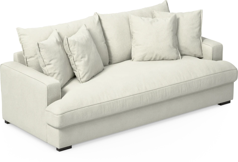 Mila - 3-sits soffa, hel dyna - Vit