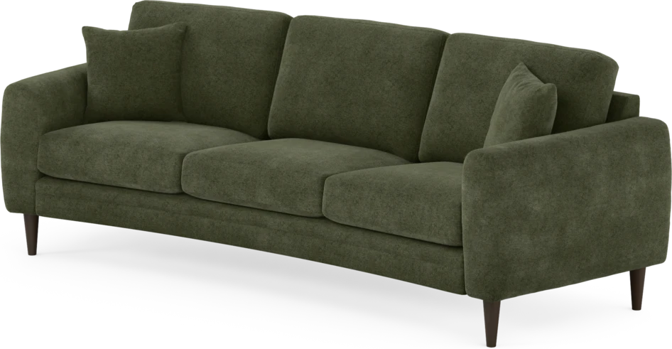 Eden - 3-sits soffa svängd - Grön