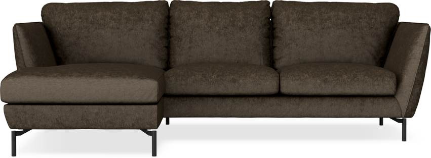 Madison Lux - 2-sits soffa med schäslong vänster - Brun
