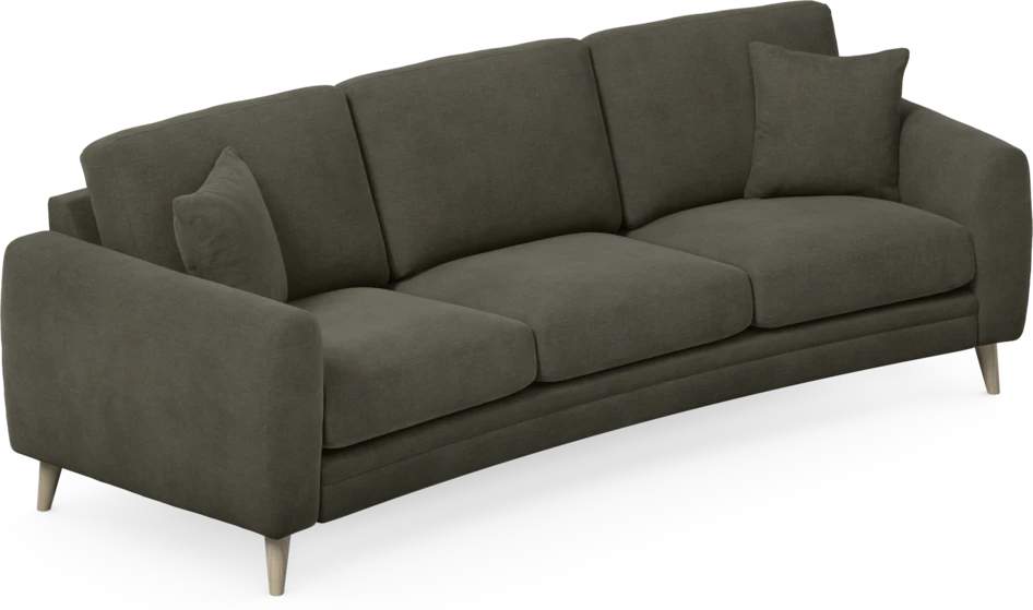 Eden - 3-sits soffa svängd - Grå