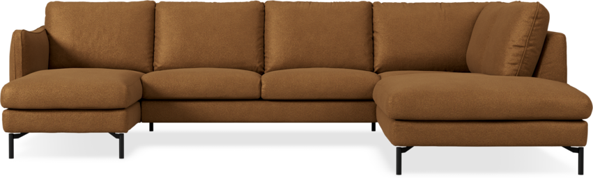 Madison Lux - 2-sits soffa med schäslong vänster och divan höger - Brun