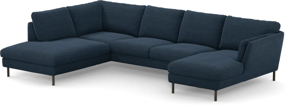 Madison - 2-sits soffa med divan vänster och schäslong höger - Blå
