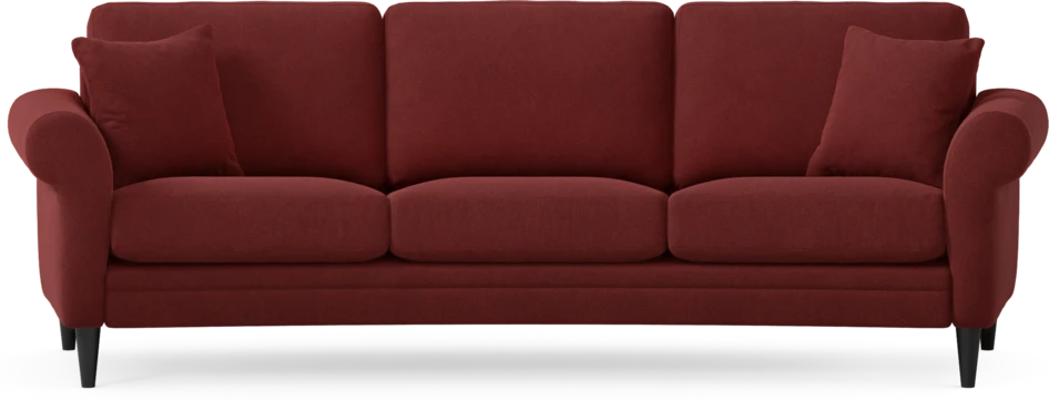 Eden - 3-sits soffa svängd - Röd