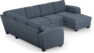 Friday - Hörnsoffa, 2+3-sits med schäslong höger - Blå