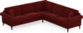 Eden - Hörnsoffa, 2,5+2,5-sits - Röd