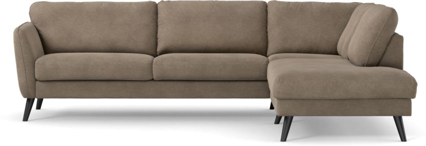 Bridge - 3-sits soffa med divan höger - Brun