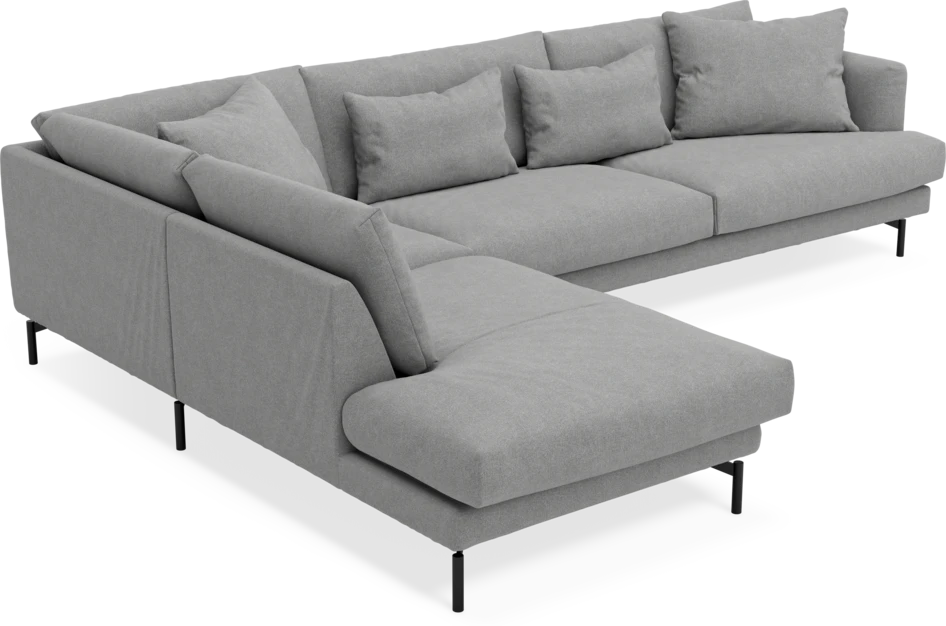 Harper - 3-sits soffa med divan vänster - Grå