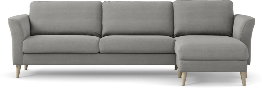 Bridge - 3-sits soffa med schäslong höger - Grå