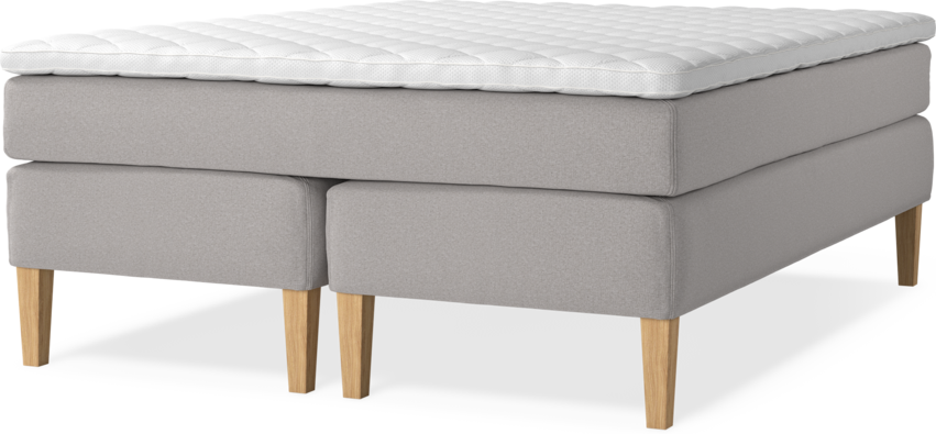 Delux Sense - Kontinentalsäng, dubbelsäng med bäddmadrass - Grå