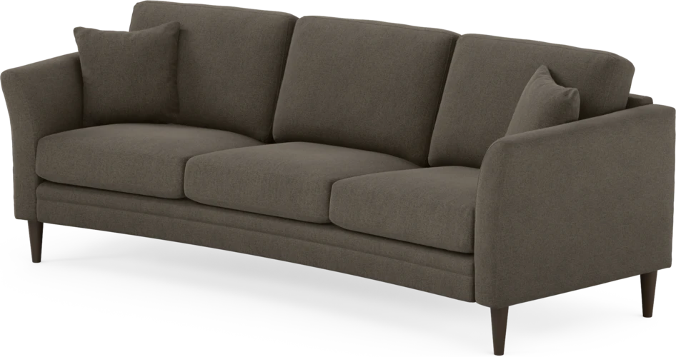 Eden - 3-sits soffa svängd - Brun