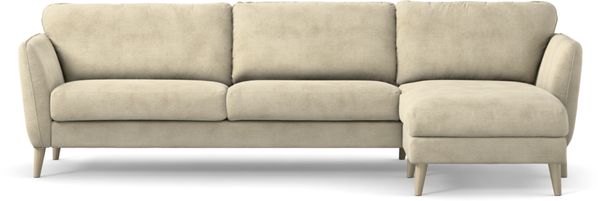 Bridge - 3-sits soffa med schäslong höger - Beige