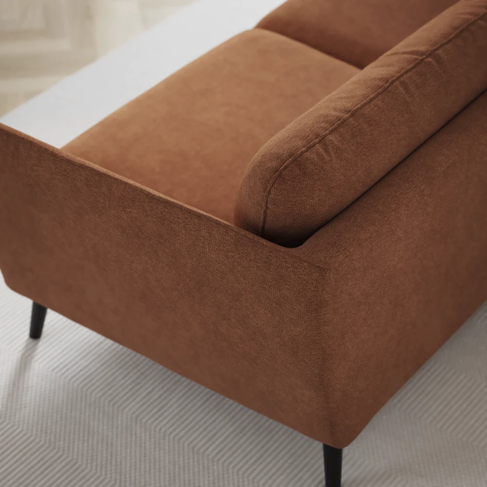 Madison - 2-sits soffa med divan vänster och schäslong höger - Orange
