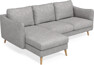 Madison Lux - 2-sits soffa med schäslong vänster - Grå