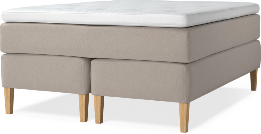 Delux Exclusive - Kontinentalsäng, dubbelsäng med bäddmadrass - Beige