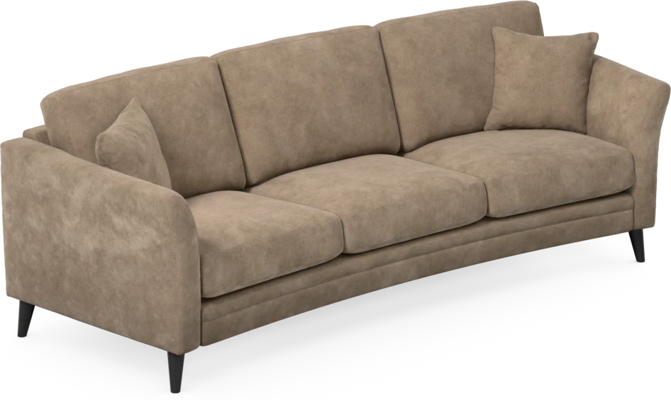Eden - 3-sits soffa svängd - Beige