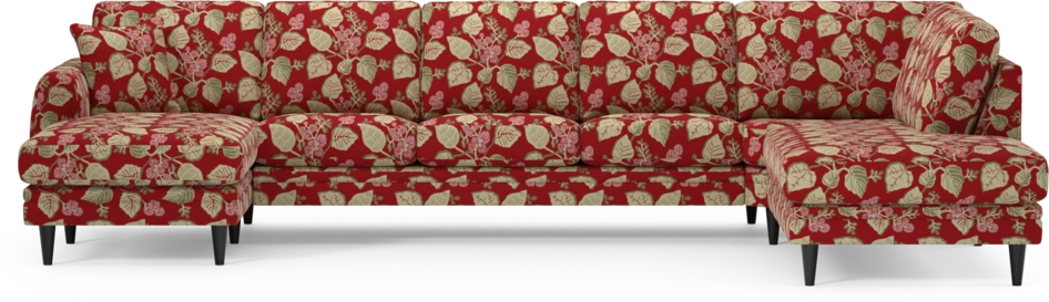 Eden - 3-sits soffa med schäslong vänster och divan höger - Flerfärgad