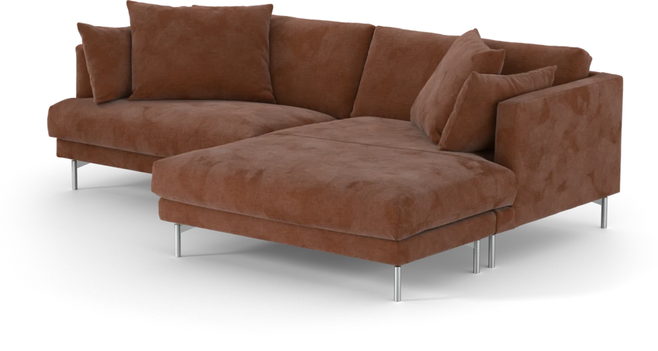 Harper - 4-sits med schäslong XL höger - Orange