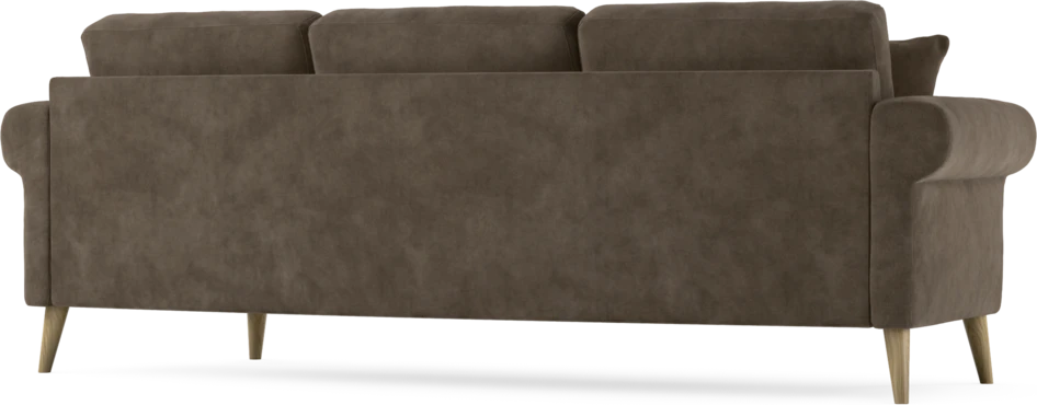 Eden - 3-sits soffa svängd - Brun