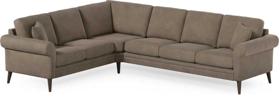 Eden - Hörnsoffa, 2+3-sits - Brun