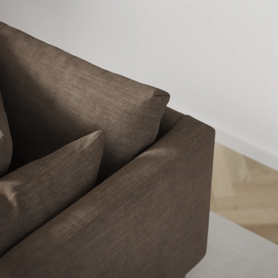 Harper - 3-sits soffa - Brun