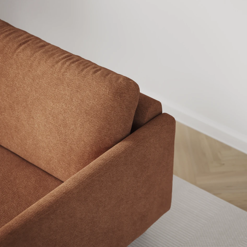 Madison Lux - Hörnsoffa med schäslong höger - Orange