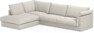 Cherrie Klädsel -  3-sits soffa med divan vänster - Vit