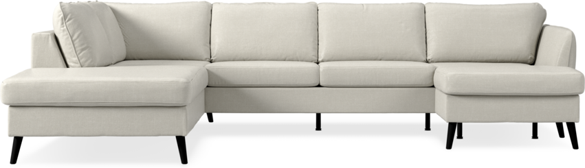 County - 3-sits soffa med divan vänster och schäslong höger - Vit