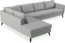 County - 3-sits soffa med divan vänster - Grå