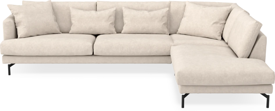 Harper - 3-sits soffa med divan höger - Vit