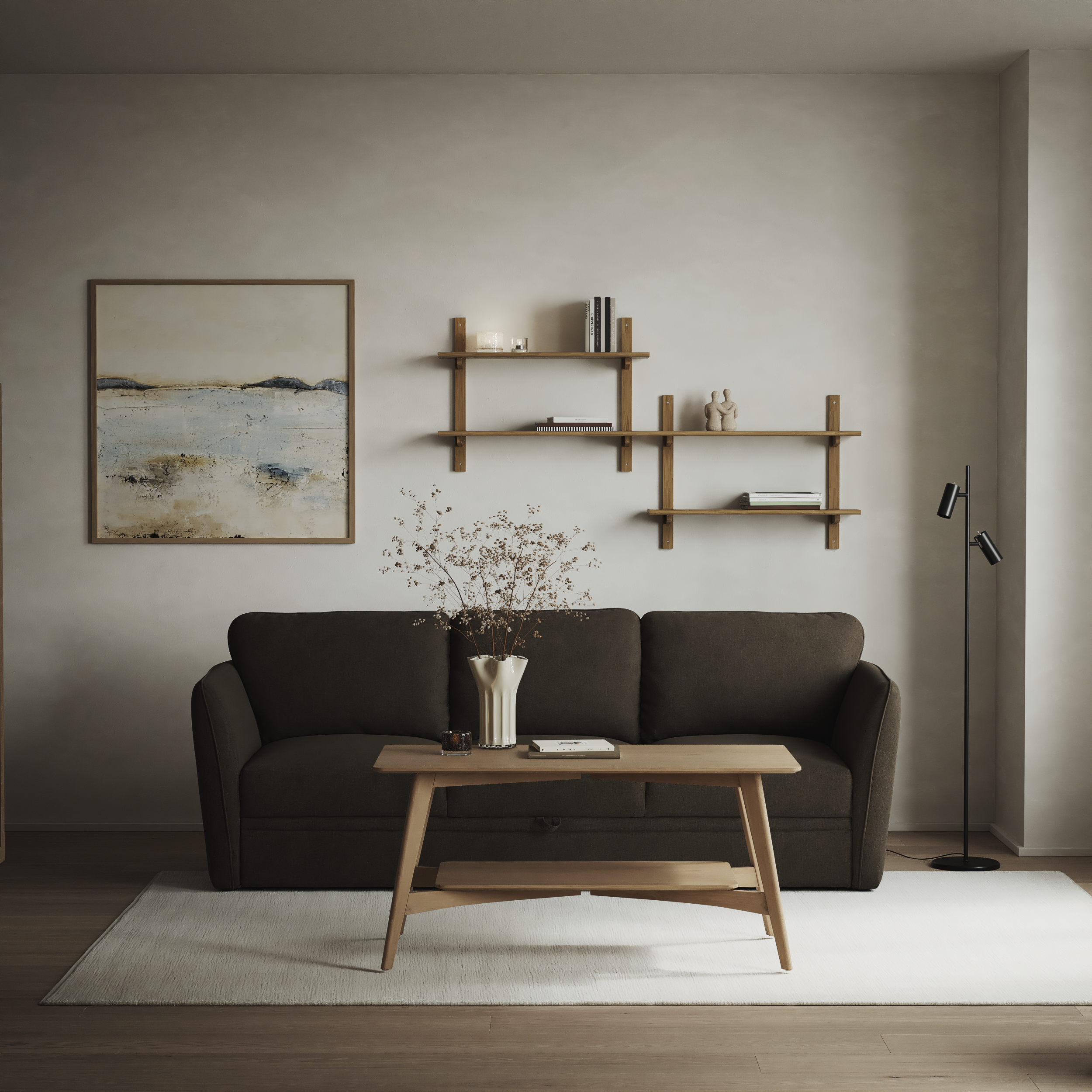 Öland, Bäddsoffa 3-sits, längsbäddad